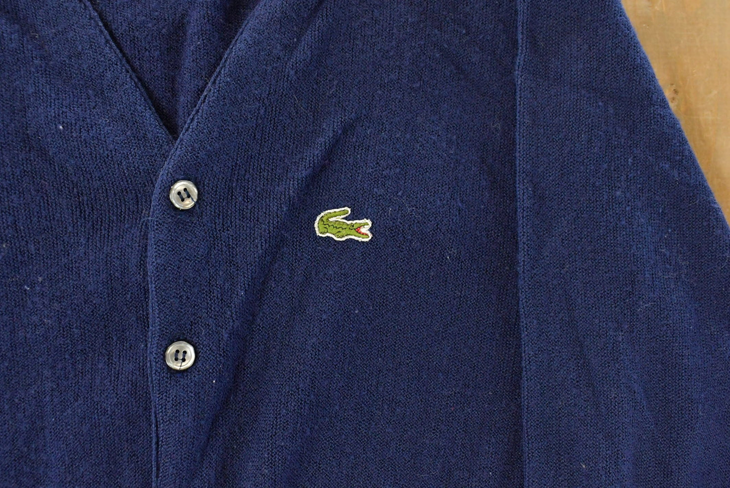 Vintage 1980s Izod Lacoste Knit Cardigan Sweater Men's Medium from propervintagecanada