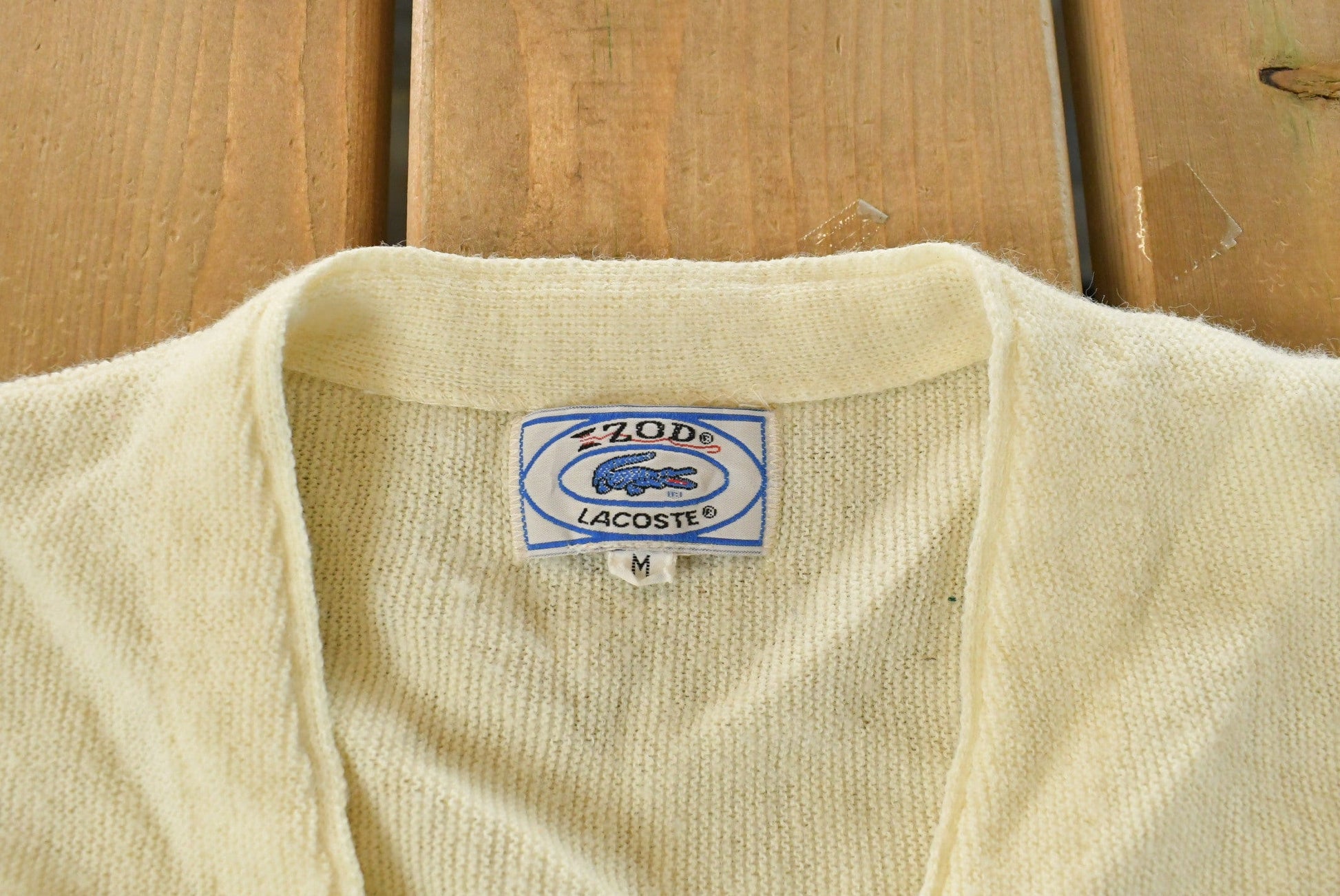 Vintage 1980s Izod Lacoste Knit Cardigan Sweater Men's Medium from propervintagecanada