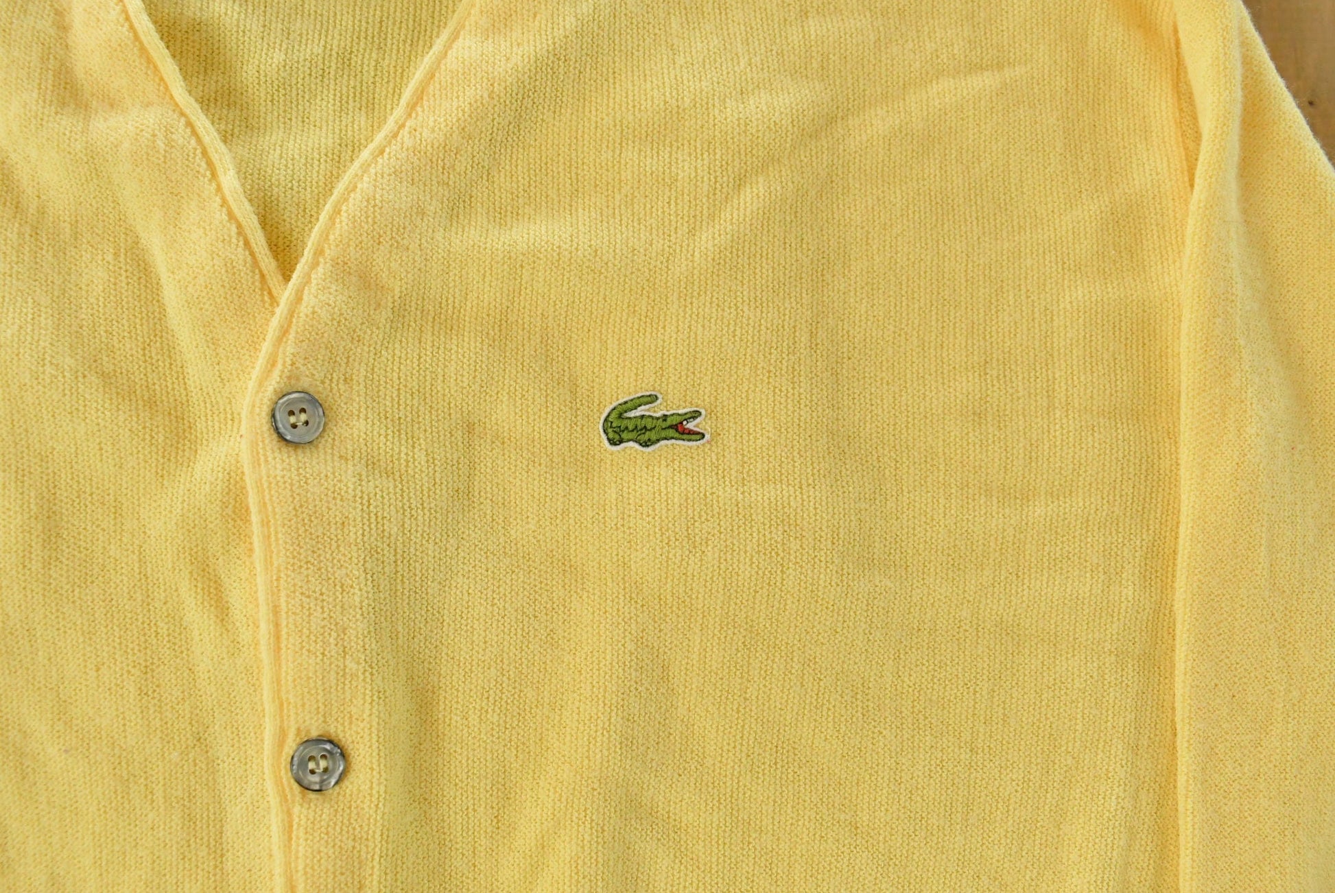Vintage 1980s Izod Lacoste Knit Cardigan Sweater Men's XL from propervintagecanada