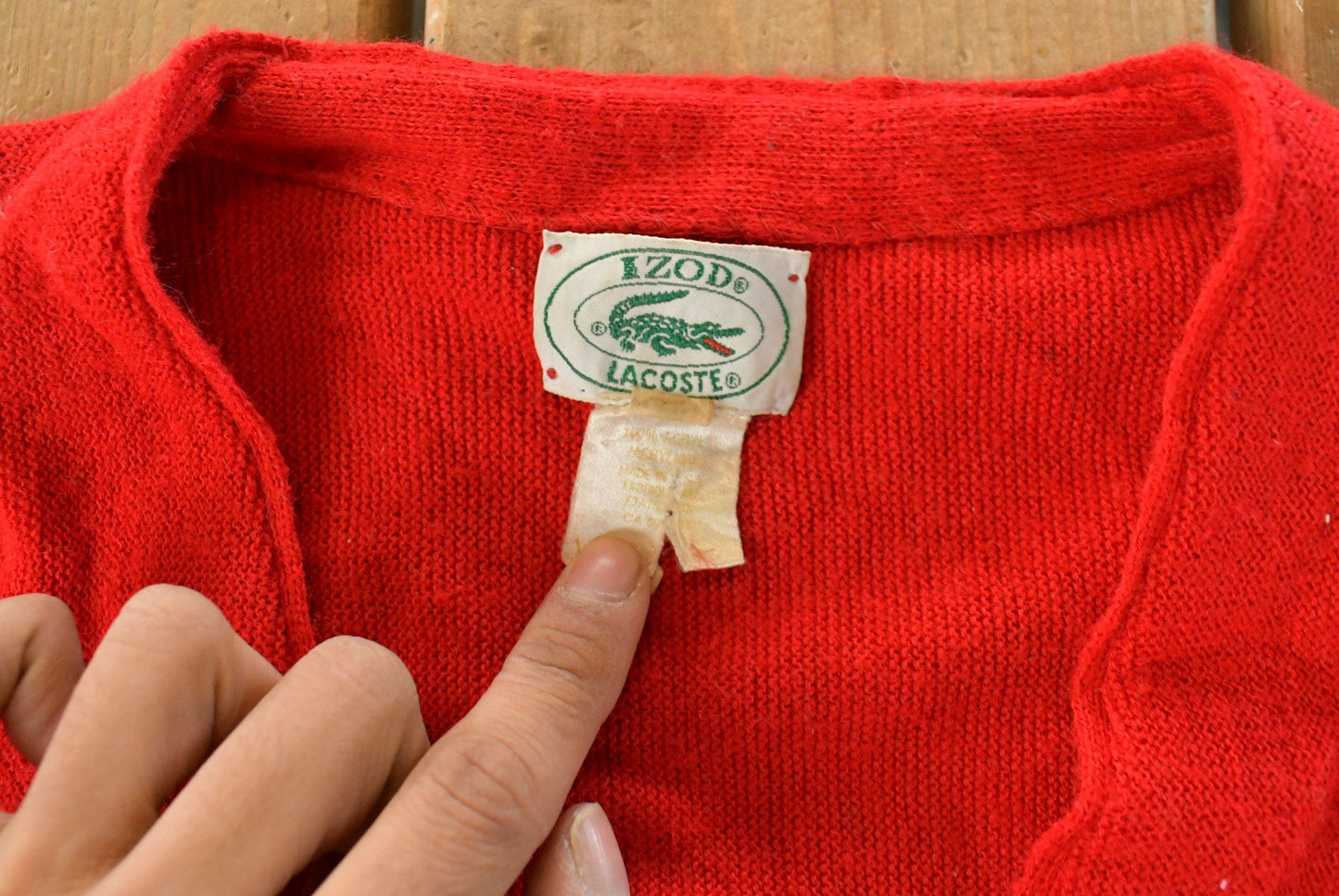 Vintage 1980s Izod Lacoste Knit Cardigan Sweater Men's XL from propervintagecanada