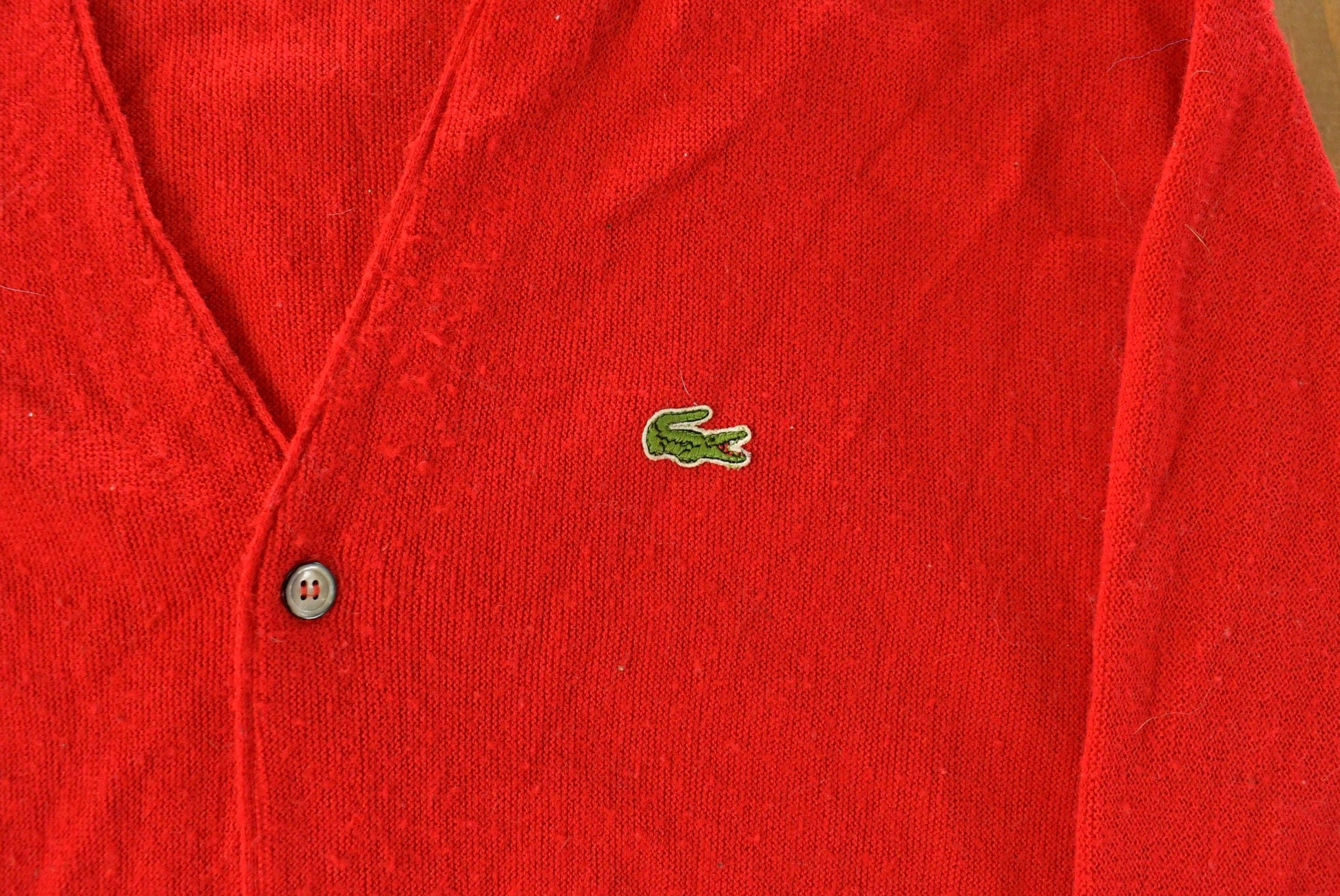 Vintage 1980s Izod Lacoste Knit Cardigan Sweater Men's XL from propervintagecanada