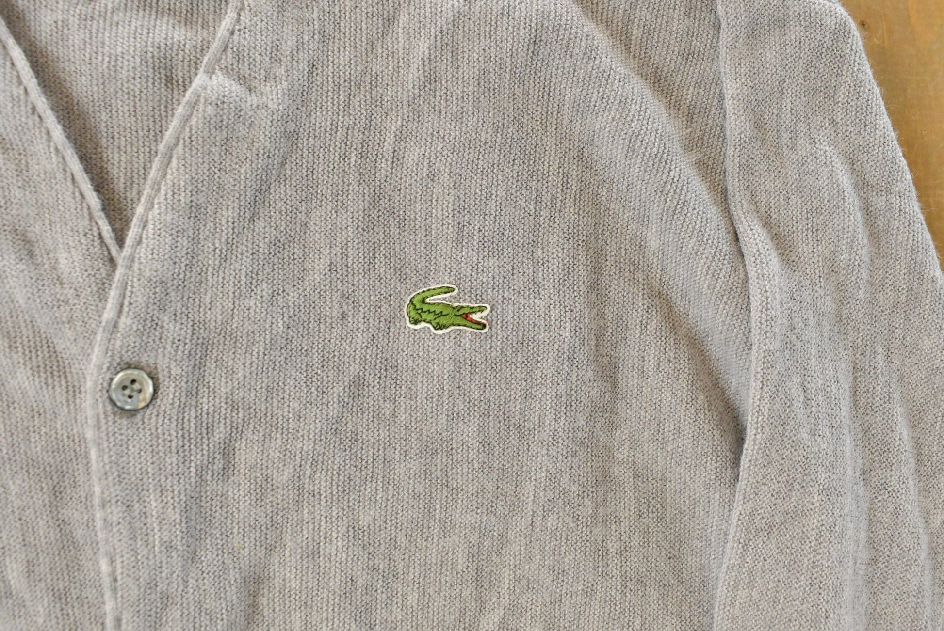 Vintage 1980s Izod Lacoste Knit Cardigan Sweater Men's XL from propervintagecanada