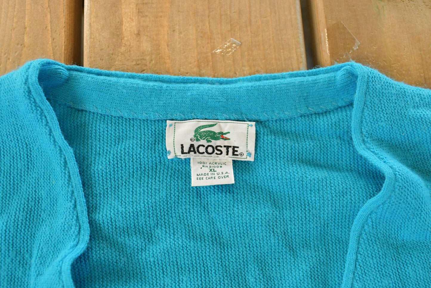 Vintage 1980s Izod Lacoste Knit Cardigan Sweater Men's XL from propervintagecanada