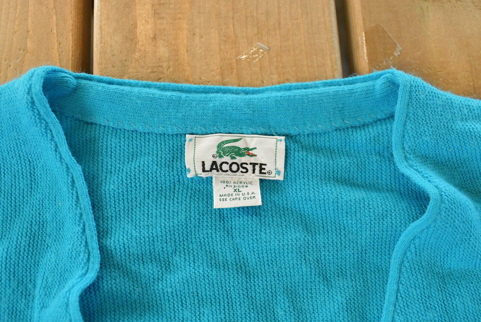 Vintage 1980s Izod Lacoste Knit Cardigan Sweater Men's XL from propervintagecanada