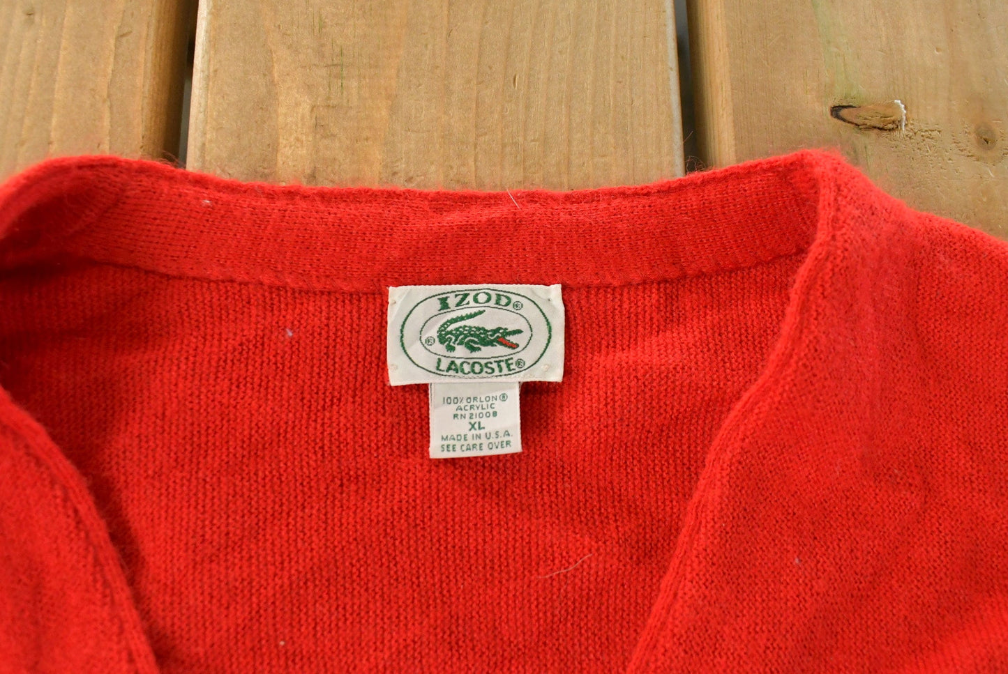 Vintage 1980s Izod Lacoste Knit Cardigan Sweater Men's XL from propervintagecanada