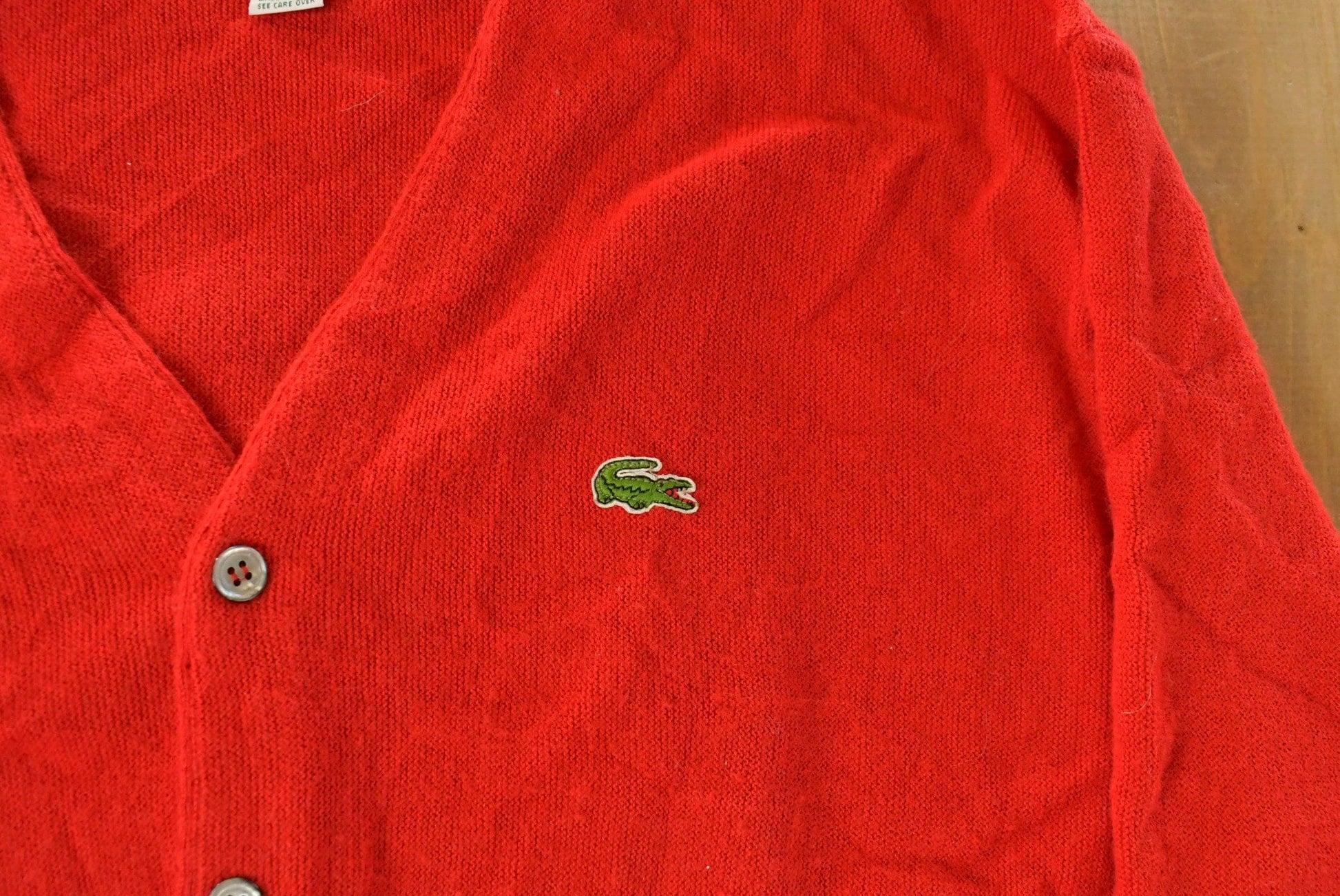 Vintage 1980s Izod Lacoste Knit Cardigan Sweater Men's XL from propervintagecanada