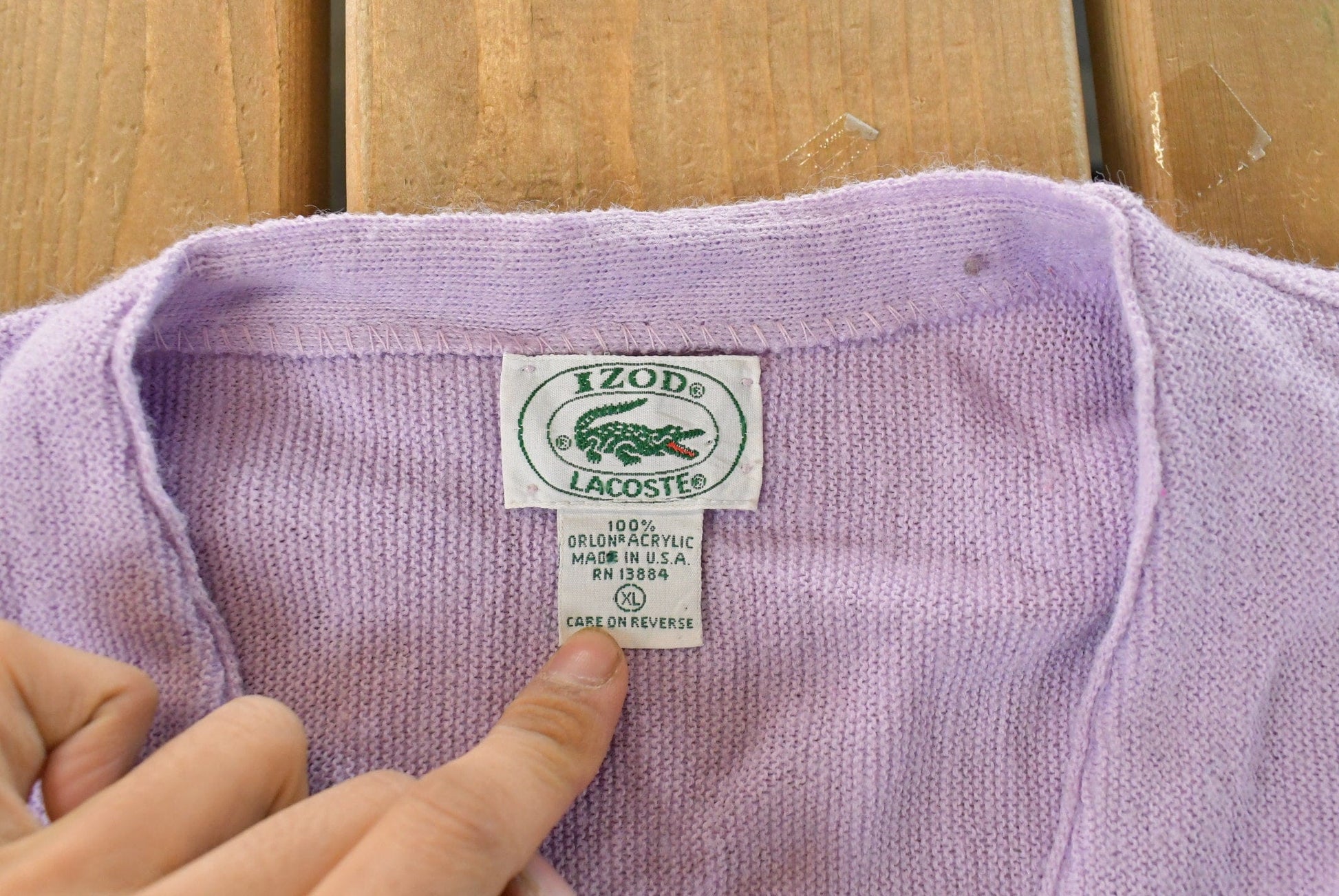 Vintage 1980s Izod Lacoste Knit Cardigan Sweater Men's XL from propervintagecanada