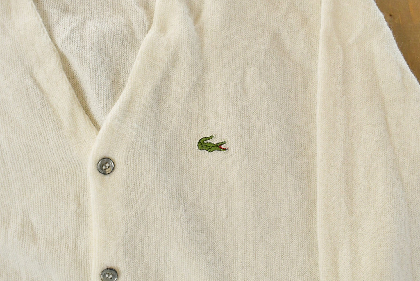 Vintage 1980s Izod Lacoste Knit Cardigan Sweater Men's XL from propervintagecanada