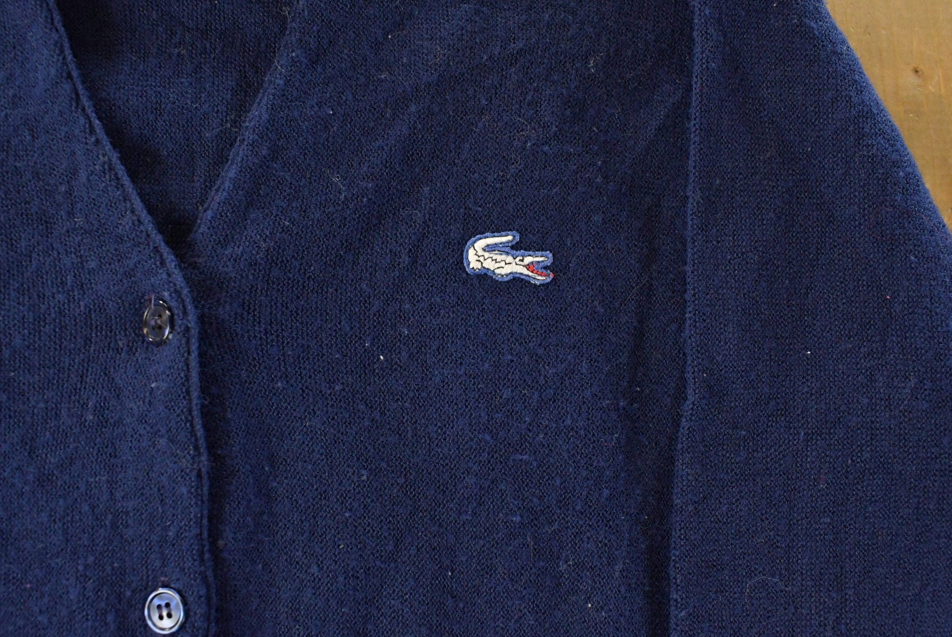 Vintage 1980s Izod Lacoste Knit Cardigan Sweater Women's Medium from propervintagecanada
