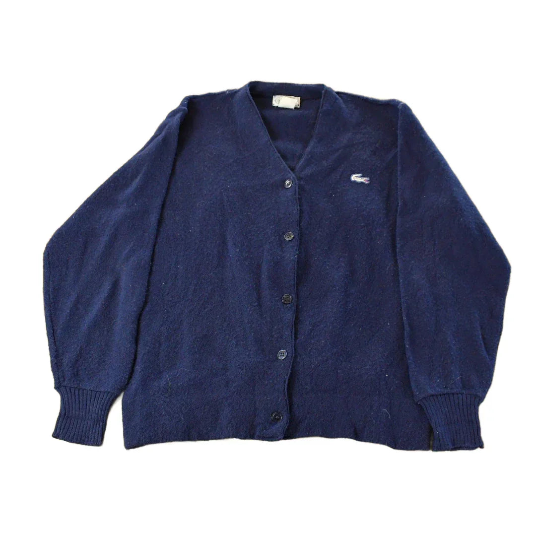 Vintage 1980s Izod Lacoste Knit Cardigan Sweater Women's Medium from propervintagecanada