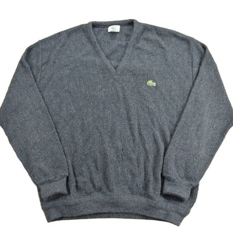Vintage 1980s Izod Lacoste Knit V-Neck Sweater Men's XL from propervintagecanada