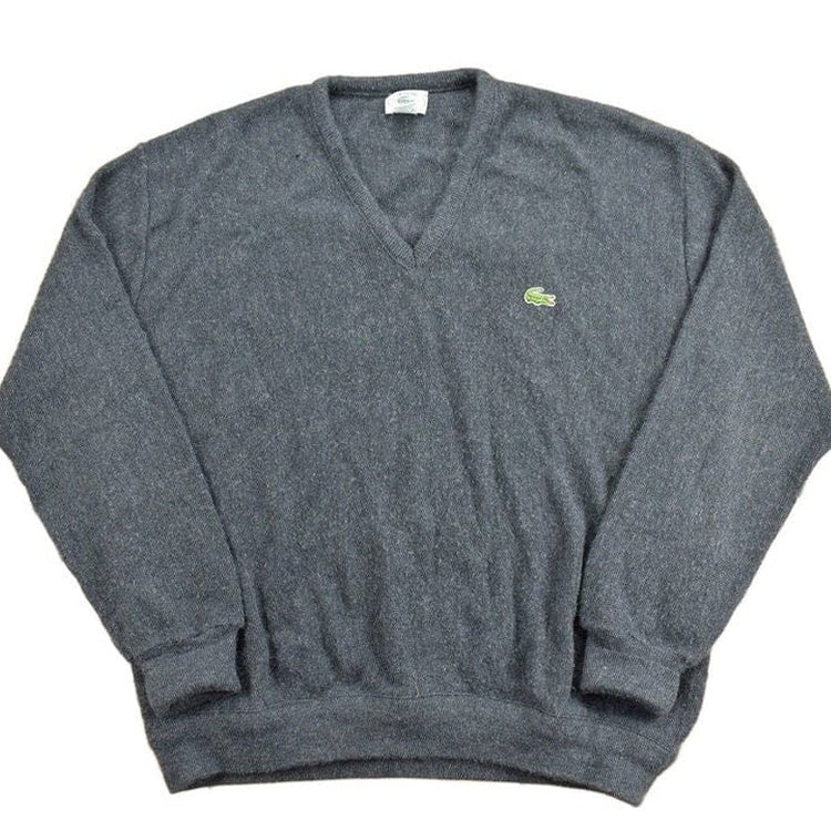 Vintage 1980s Izod Lacoste Knit V-Neck Sweater Men's XL from propervintagecanada