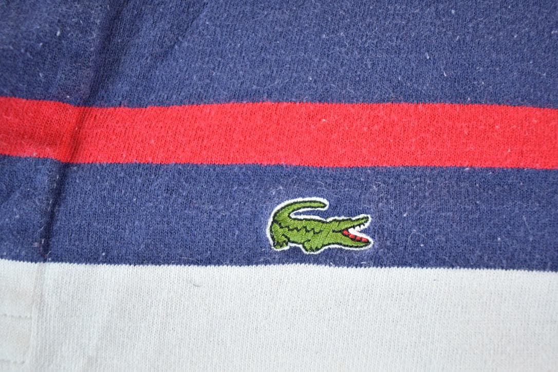Vintage 1980s Izod Lacoste Rugby Style Quarter Button Up Striped Shirt Men's XL from propervintagecanada
