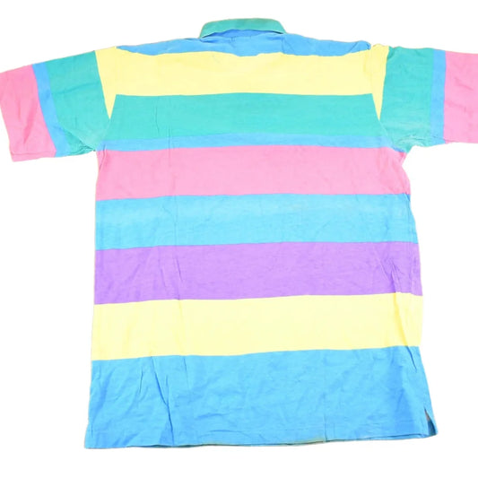 Vintage 1980s Izod Striped Button Up Shirt Men's XL from propervintagecanada