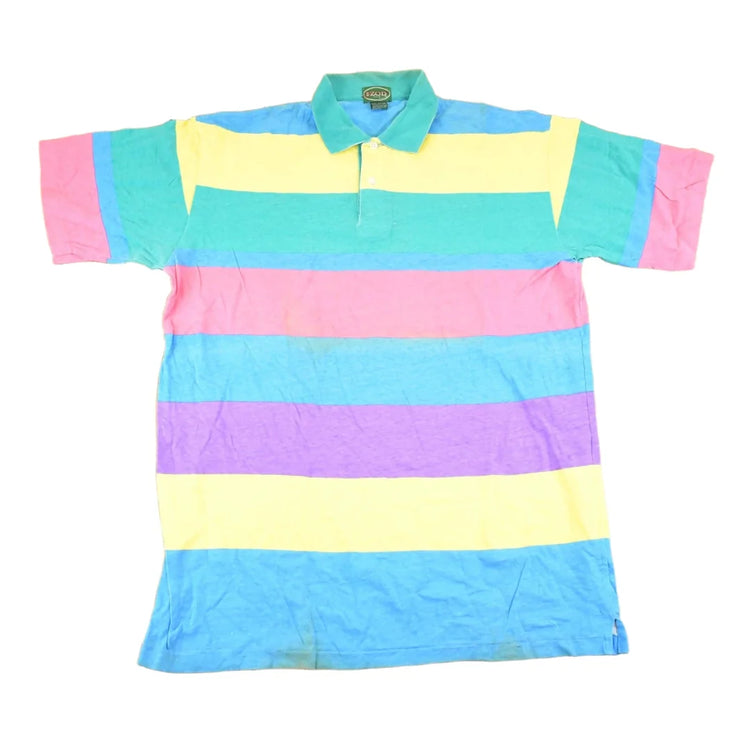 Vintage 1980s Izod Striped Button Up Shirt Men's XL from propervintagecanada
