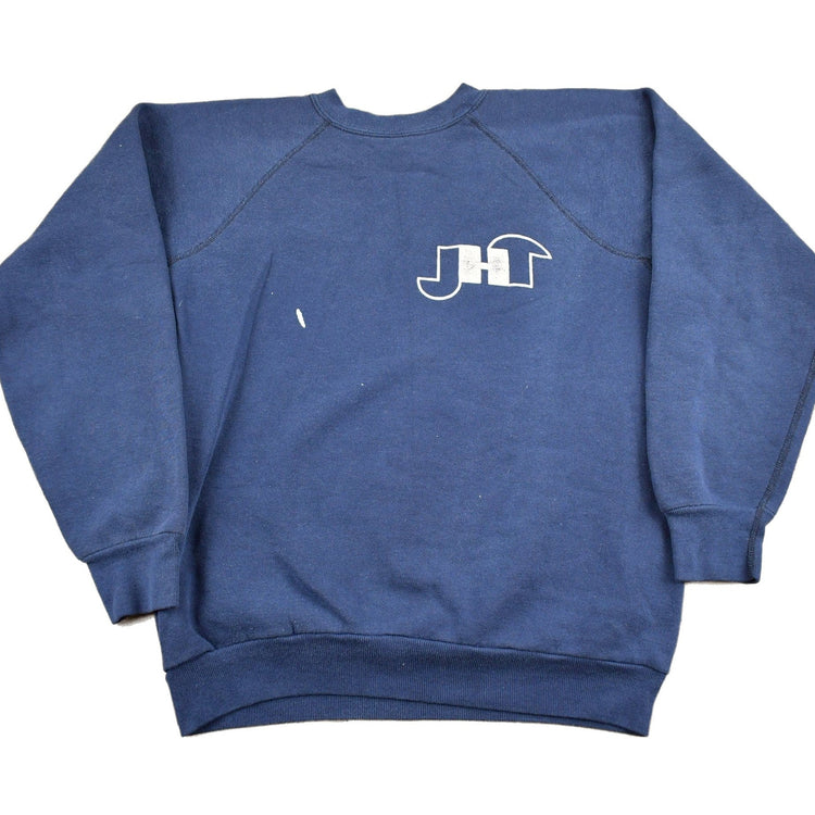 Vintage 1980s J.H. Thompson Academies Graphic Raglan Crewneck Sweatshirt Men's Small from propervintagecanada