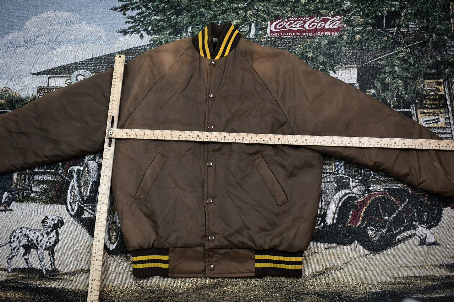 Vintage 1980s Jacket Trap Shooters Satin Bomber Men's Large from propervintagecanada