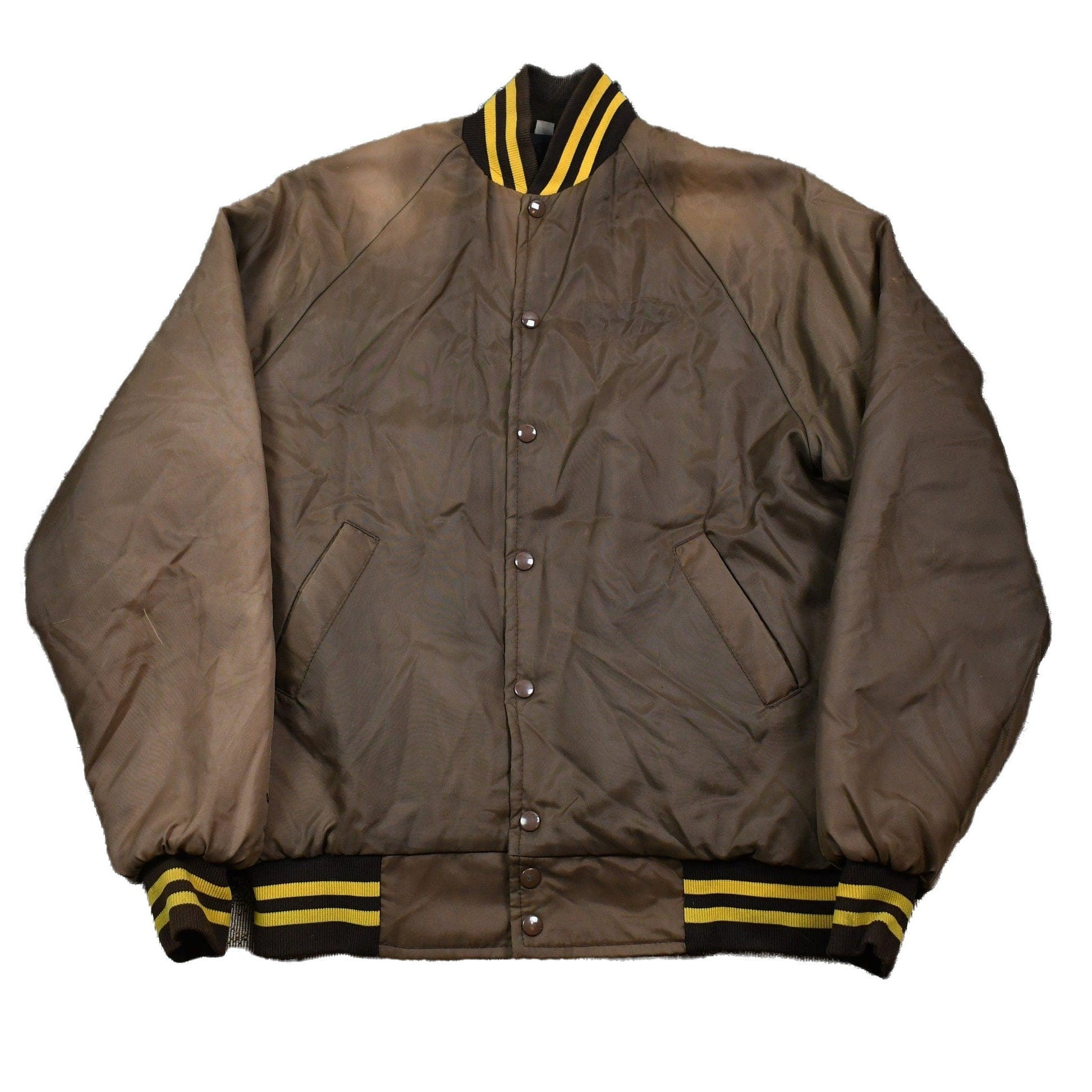 Vintage 1980s Jacket Trap Shooters Satin Bomber Men's Large from propervintagecanada