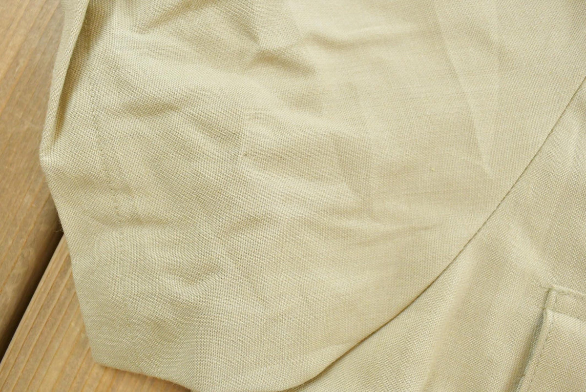 Vintage 1980s Jaguar Tropical by Conqueror Button Up Beige Safari Style Shirt Men's Men's Medium from propervintagecanada