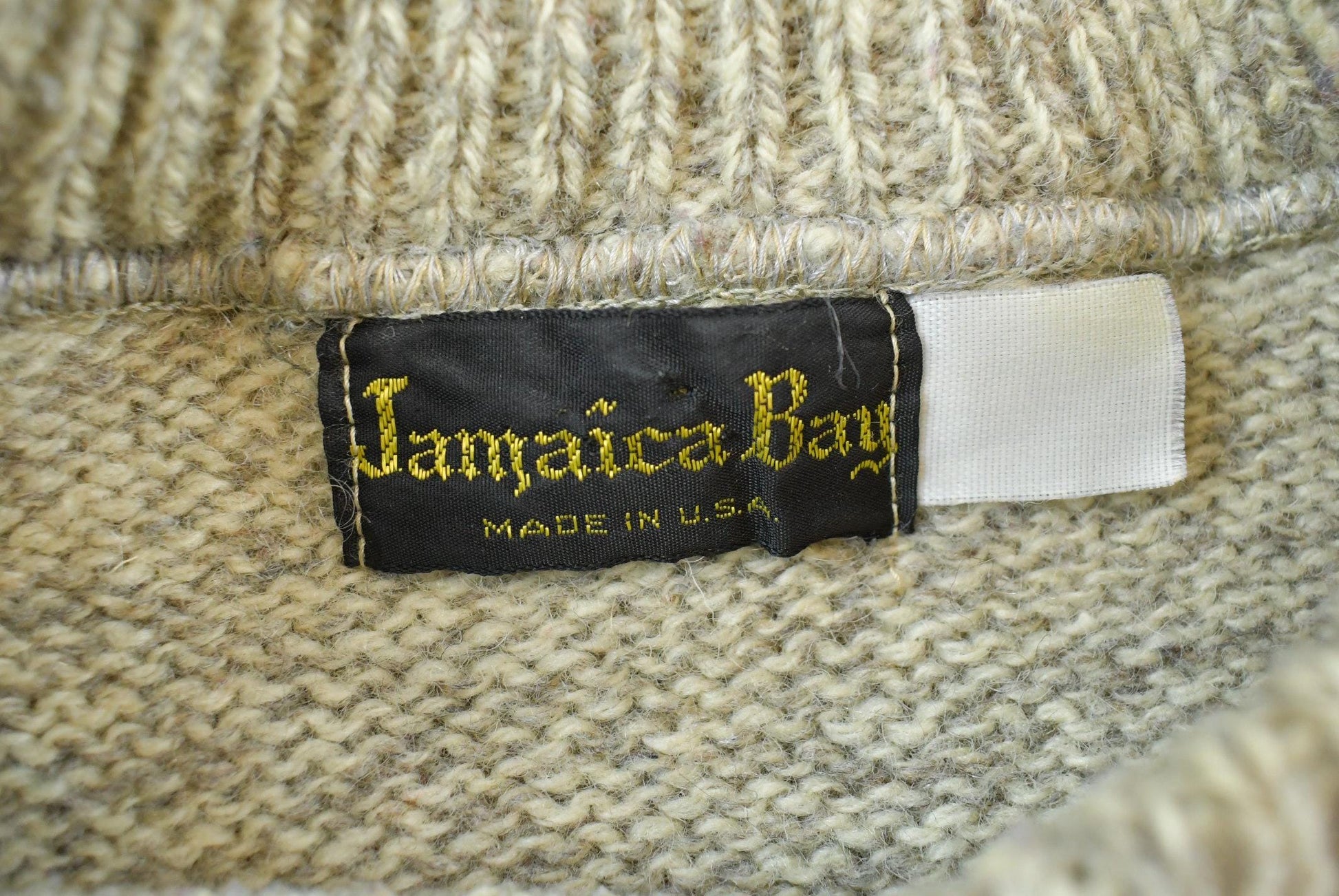Vintage 1980s Jamaica Bay Knit Sweater Mens M from propervintagecanada