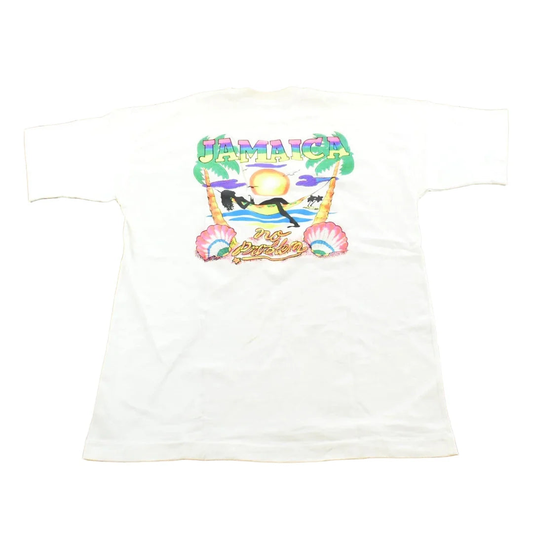 Vintage 1980s Jamaica No Problem Souvenir Travel T-Shirt Men's S from propervintagecanada