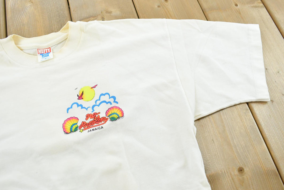 Vintage 1980s Jamaica No Problem Souvenir Travel T-Shirt Men's S from propervintagecanada