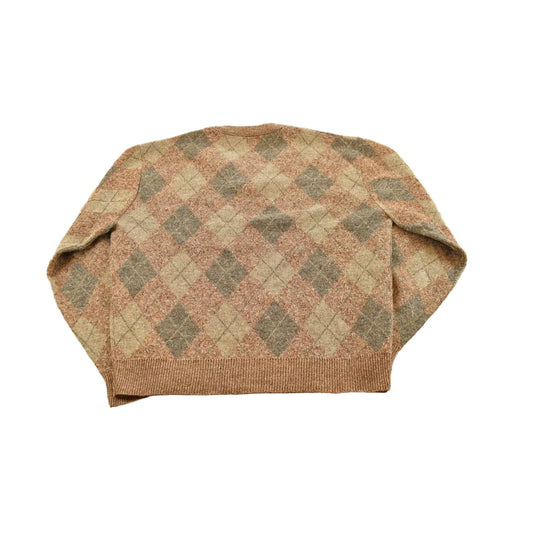 Vintage 1980s Jantzen Knit Argyle Crewneck Pullover Sweater Men's M from propervintagecanada