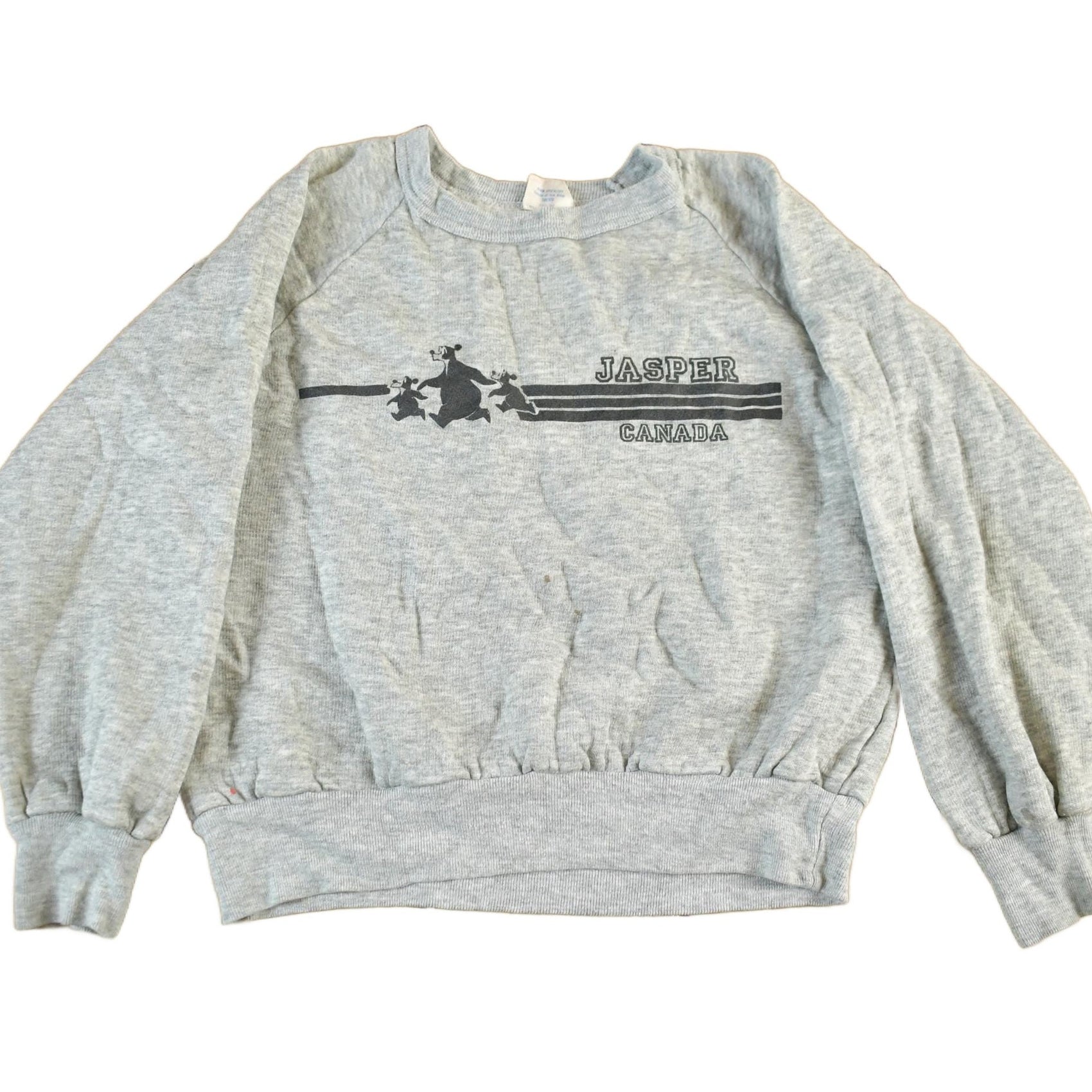 Vintage 1980s Jasper Alberta Souvenir Crewneck Sweatshirt Youth Large from propervintagecanada