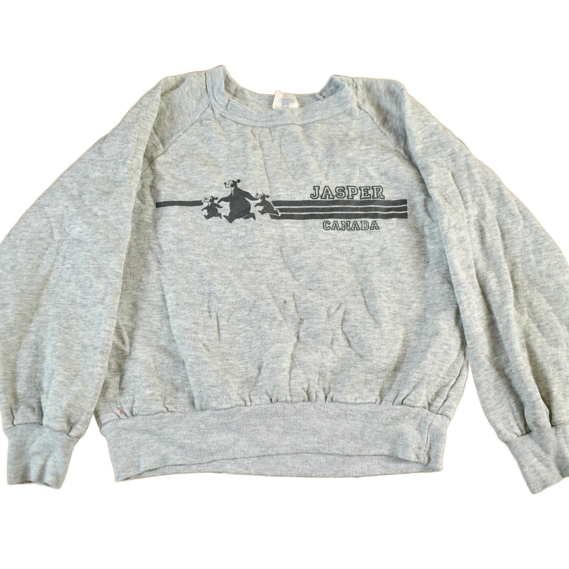 Vintage 1980s Jasper Alberta Souvenir Crewneck Sweatshirt Youth Large from propervintagecanada