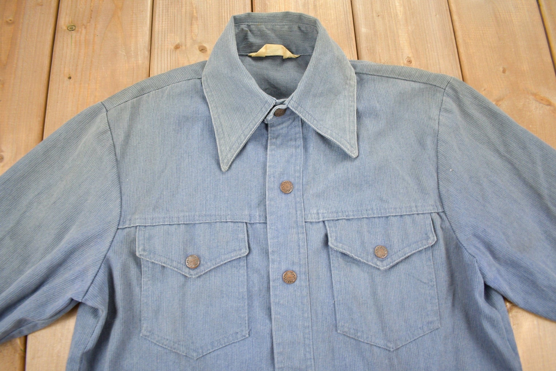 Vintage 1980s JC Penney Flannel Button Up Shirt Men's Medium from propervintagecanada