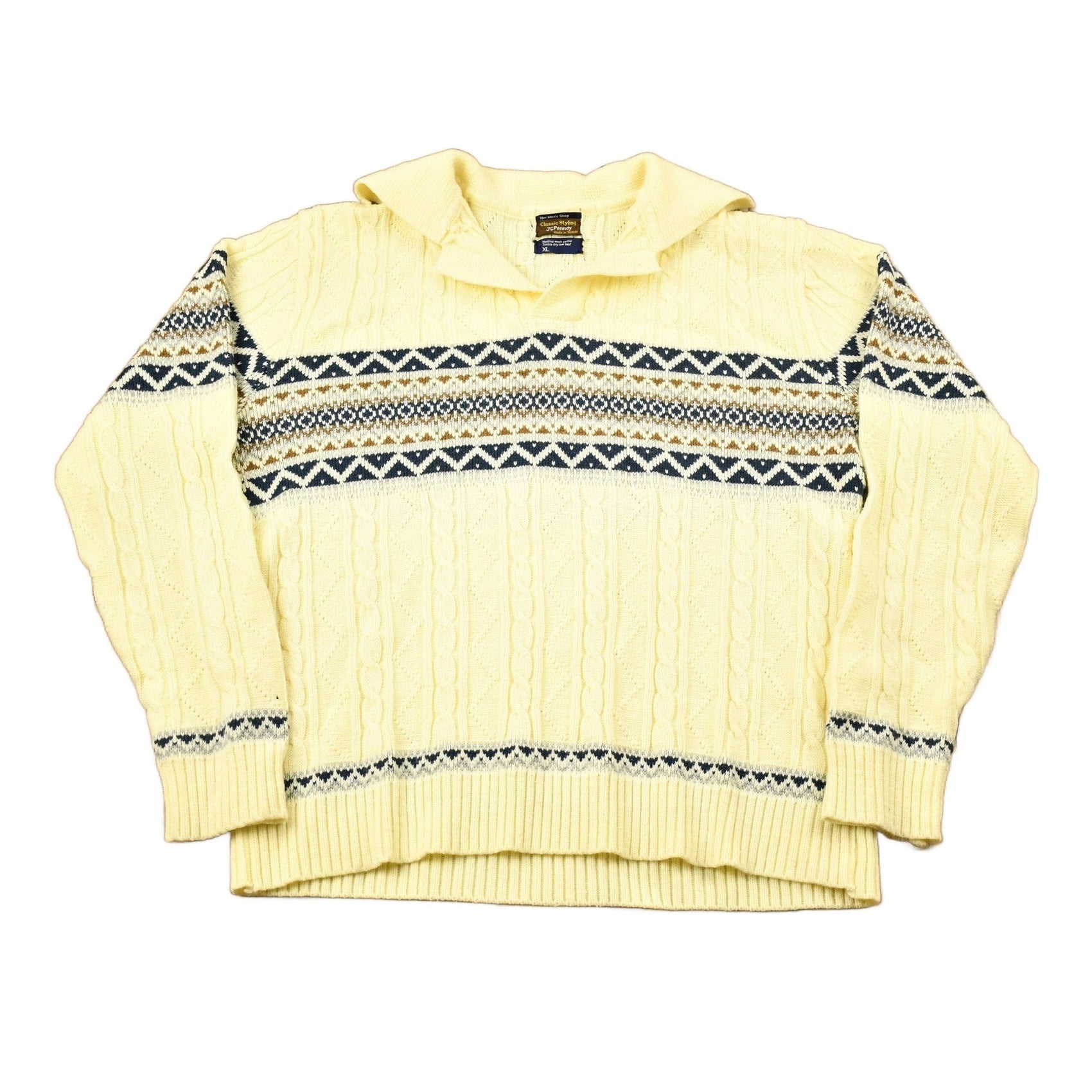 Vintage 1980s JC Penney The Men's Shop Knitted Sweater Men's Large from propervintagecanada