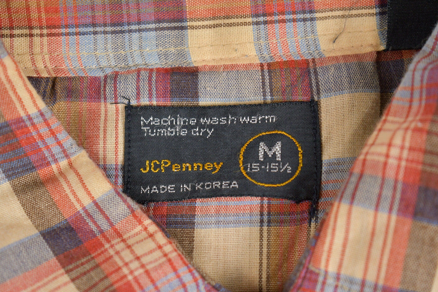 Vintage 1980s JC Penney Western Plaid Button Up Shirt Men's Medium from propervintagecanada