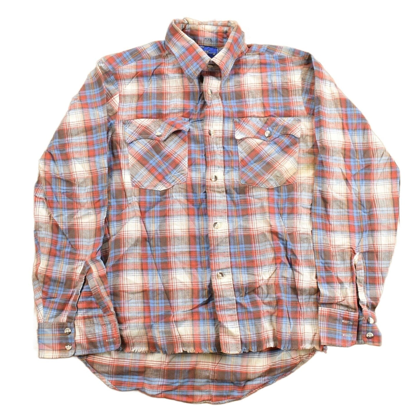 Vintage 1980s JC Penny Plain Pockets Plaid Button Up Shirt Men's Medium from propervintagecanada