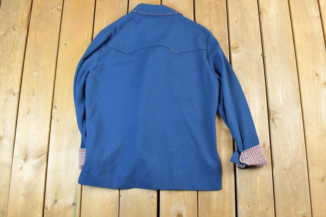 Vintage 1980s JC Penny Western Apparel Light Button Up Jacket Men's Large from propervintagecanada