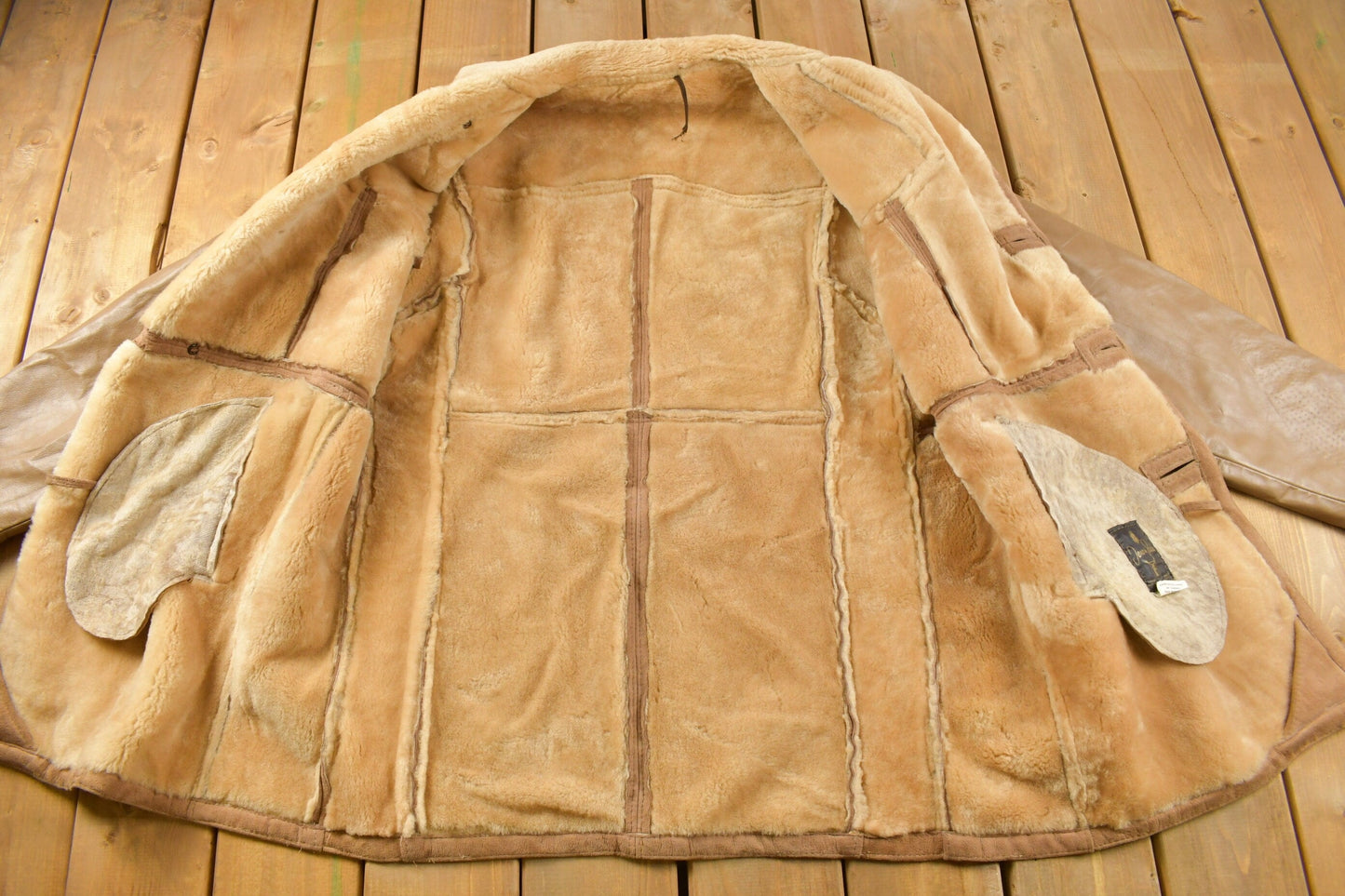 Vintage 1980s Jeno De Paris Sheep Skin Shearling Coat Size 44 Men's Large from propervintagecanada