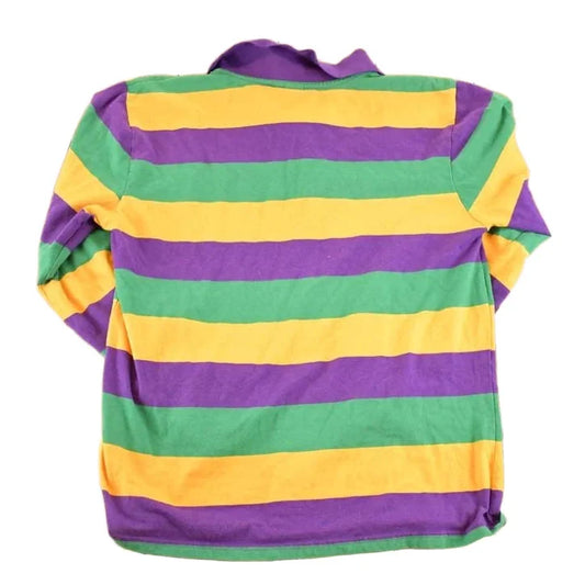 Vintage 1980s JJJ Striped Quarter Button Up Shirt Men's S from propervintagecanada