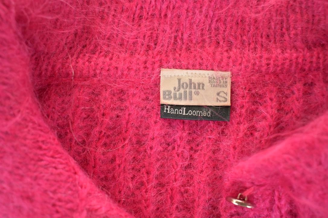 Vintage 1980s John Bull Hand Loomed Knit Cardigan Sweater Women's L from propervintagecanada