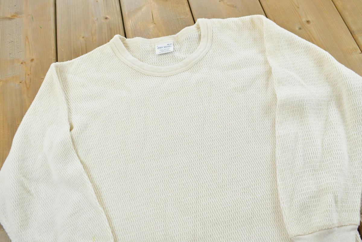 Vintage 1980s John Henry Thermal Long sleeve Undershirt T-Shirt Men's M from propervintagecanada