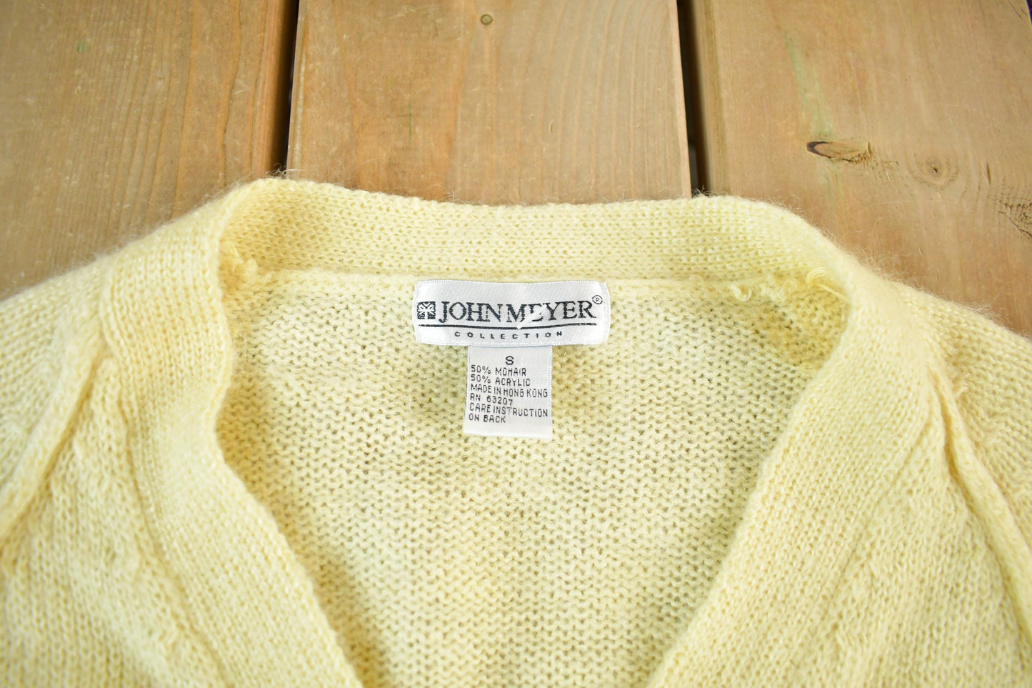 Vintage 1980s John Meyer Mohair Knit Cardigan Sweater Women's Small from propervintagecanada