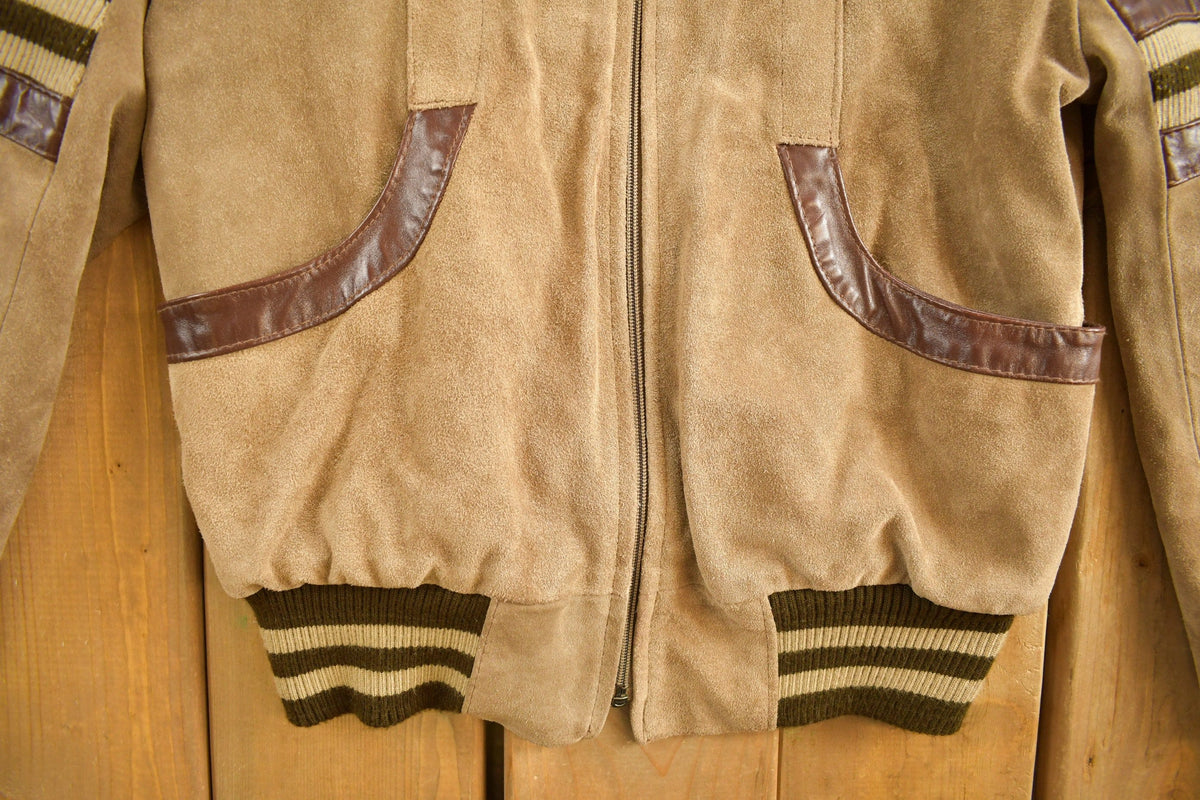 Vintage 1980s Jonathan Christopher Fur Lined Suede Jacket from propervintagecanada