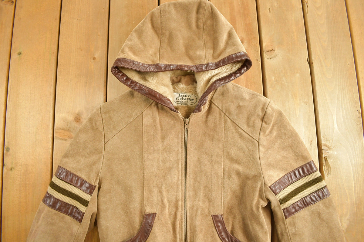 Vintage 1980s Jonathan Christopher Fur Lined Suede Jacket from propervintagecanada