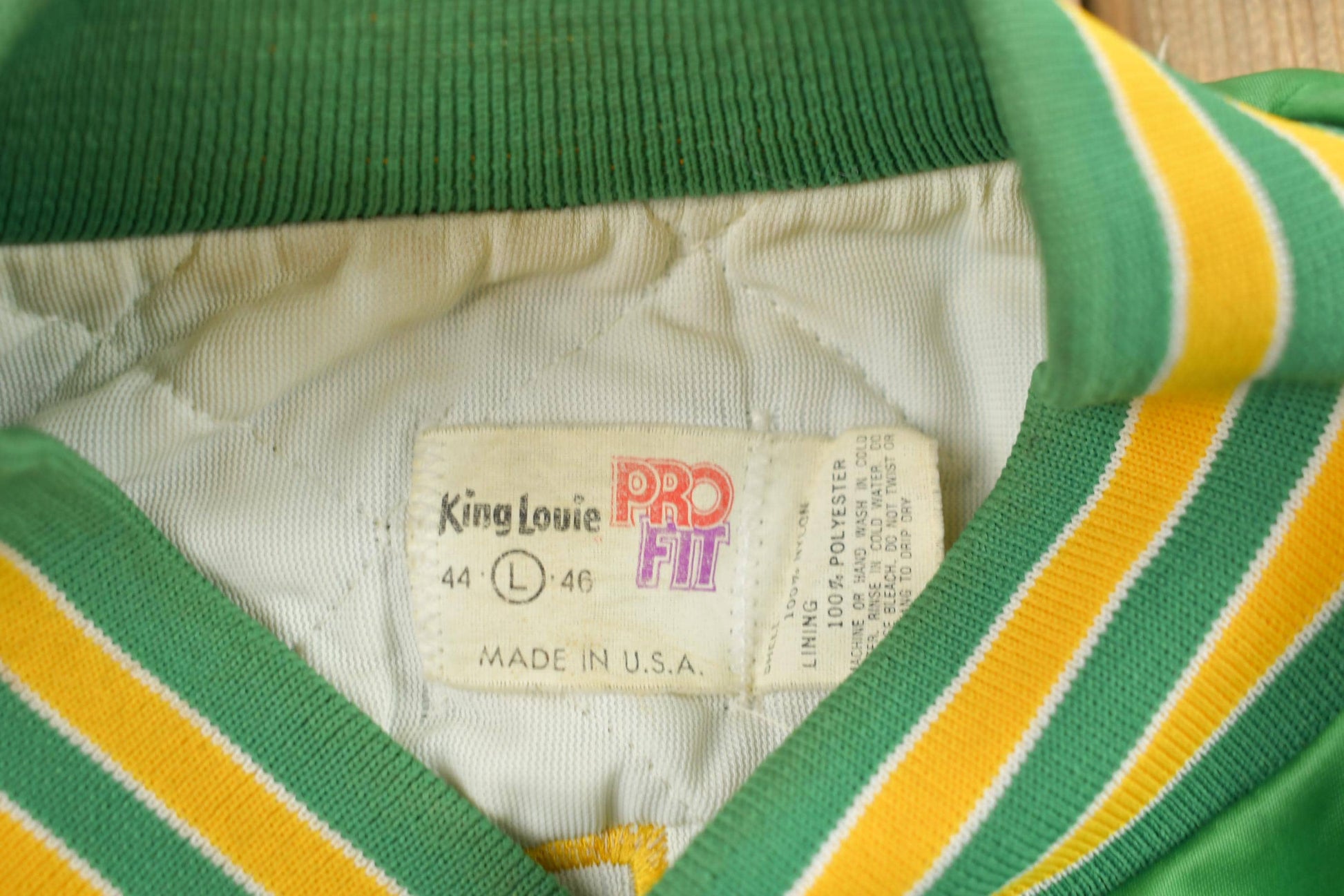 Vintage 1980s Kalona Iowa Satin Bomber Jacket Men's Medium from propervintagecanada