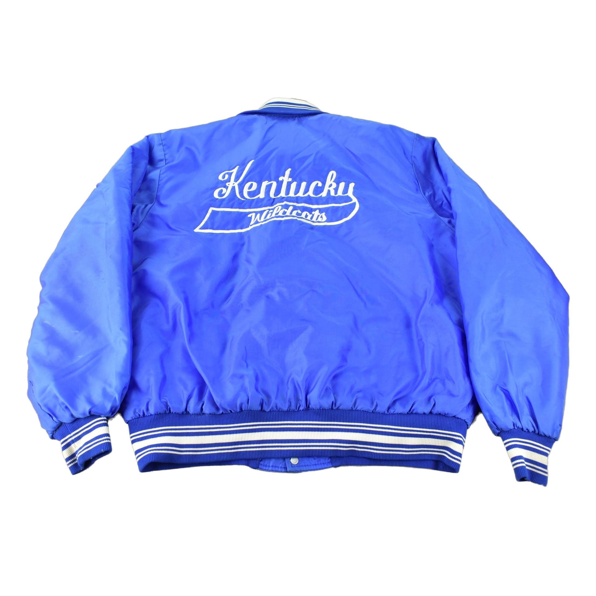 Vintage 1980s Kentucky Wildcats Satin Jacket Jacket Men's XL from propervintagecanada