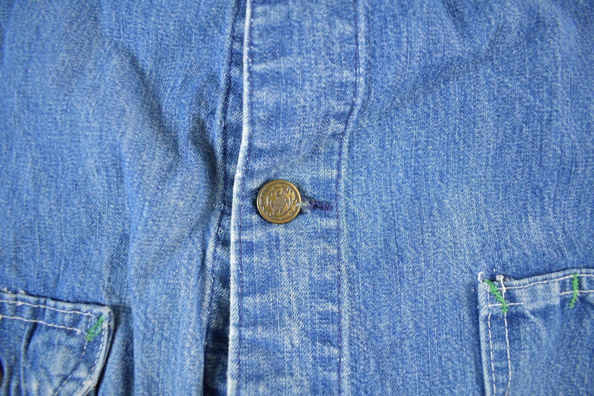Vintage 1980s Key Imperial Denim Jean Chore Jacket Men's Large from propervintagecanada