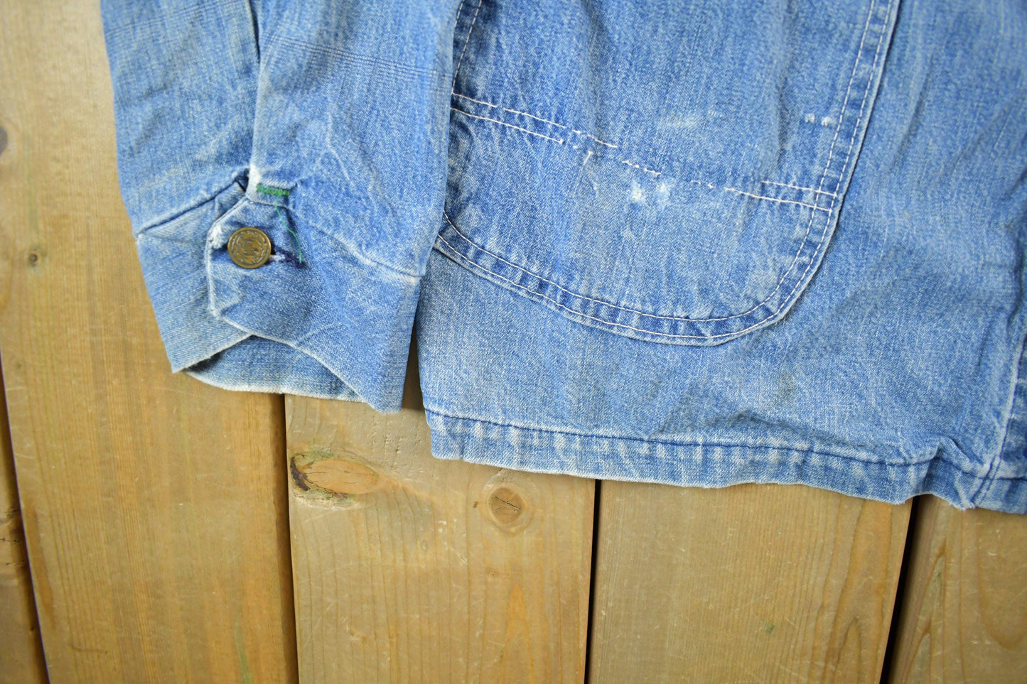 Vintage 1980s Key Imperial Denim Jean Chore Jacket Men's Large from propervintagecanada