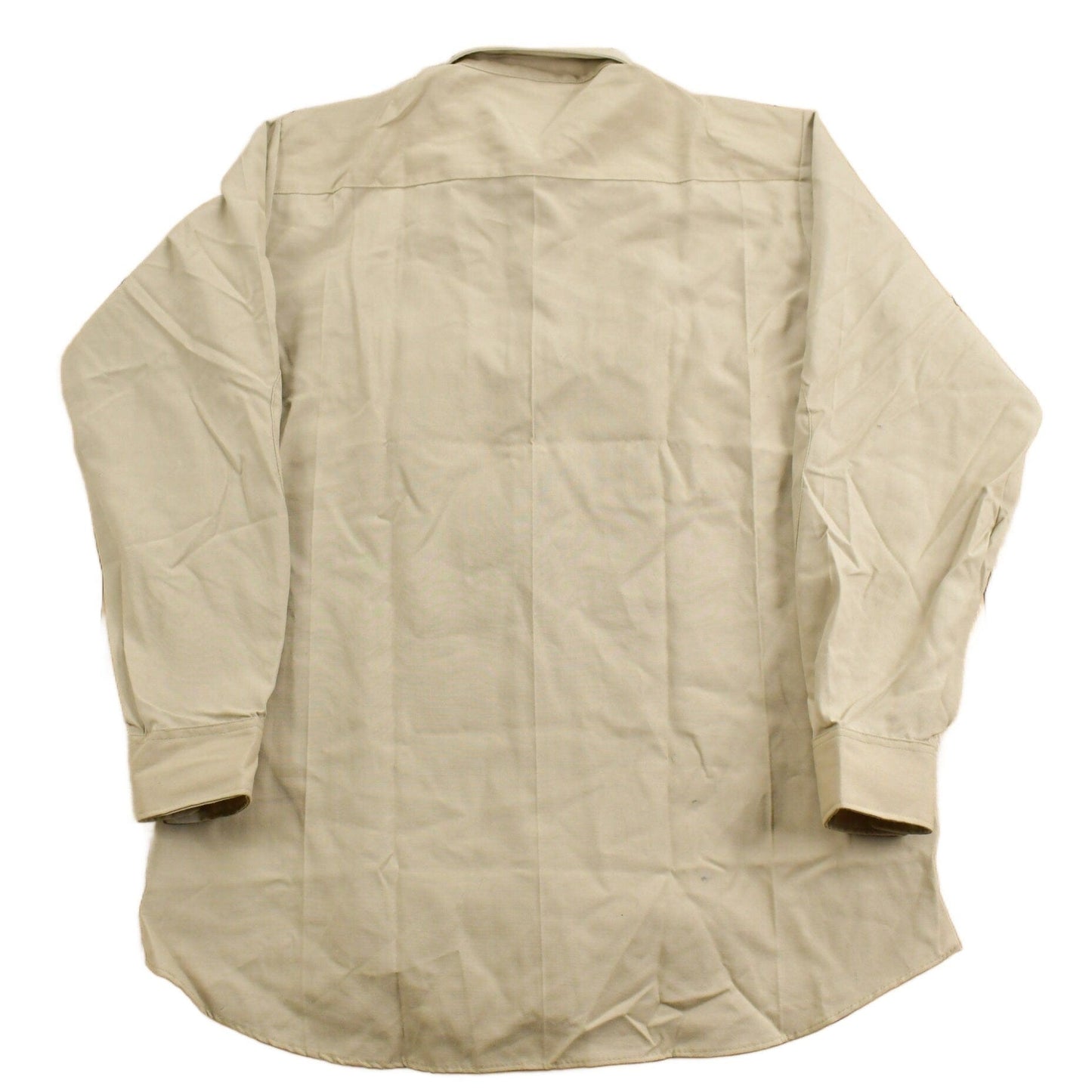 Vintage 1980s Khaki Uniform Button Up Shirt Men's XL from propervintagecanada