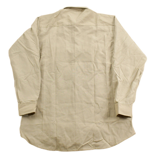 Vintage 1980s Khaki Uniform Button Up Shirt Men's XL from propervintagecanada