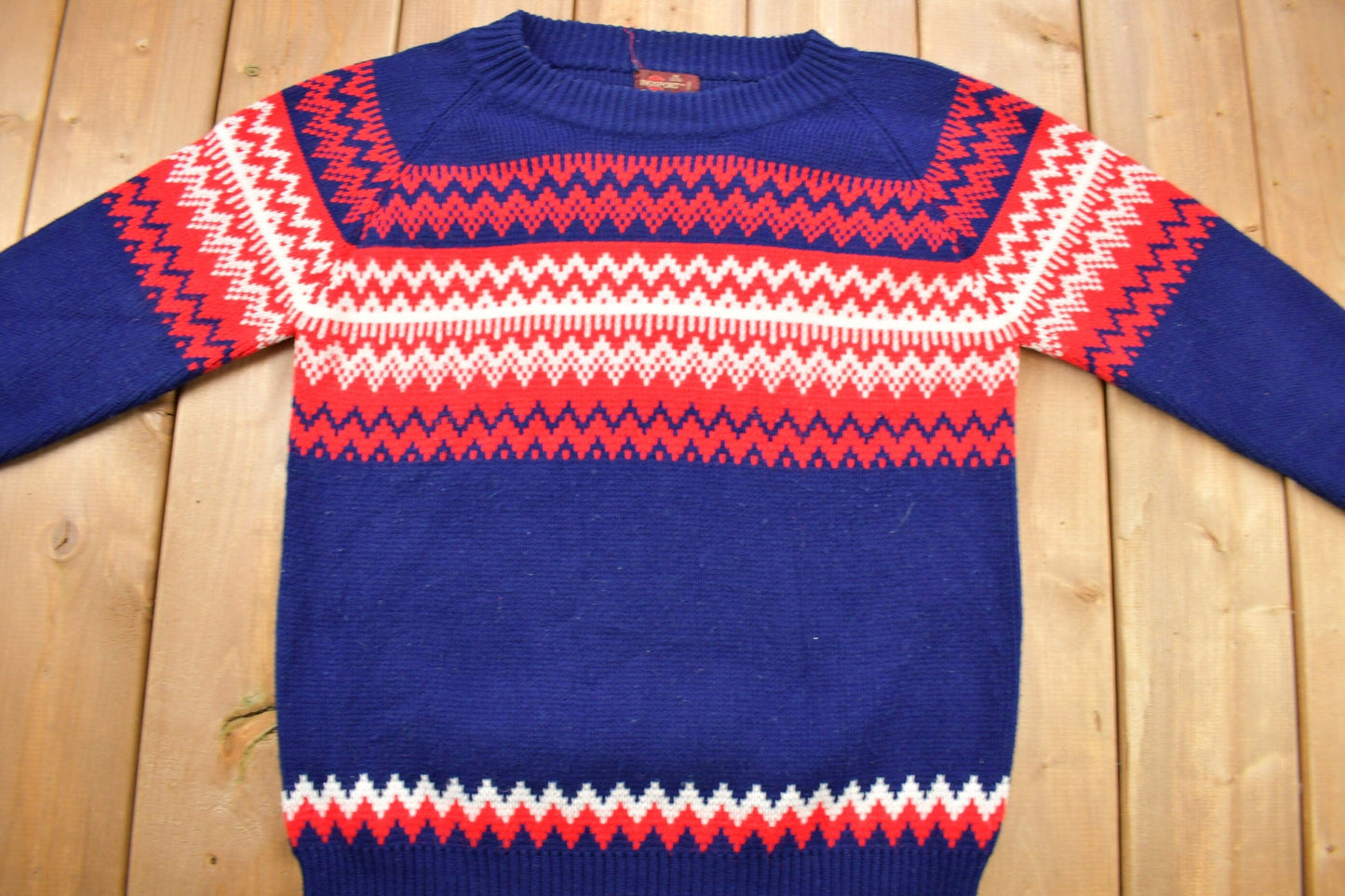 Vintage 1980s Kings Sport Knitted Crewneck Sweater Men's Medium from propervintagecanada
