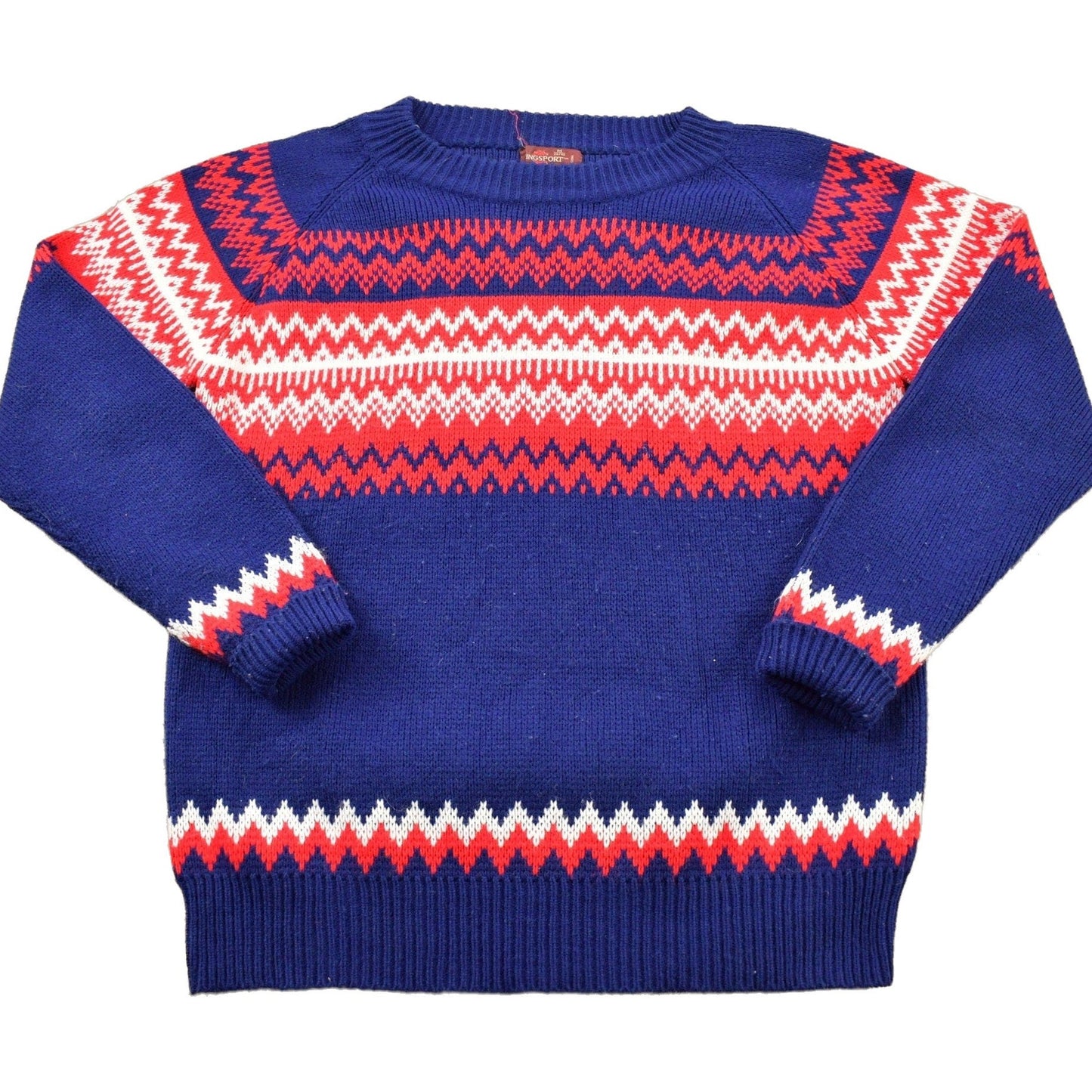 Vintage 1980s Kings Sport Knitted Crewneck Sweater Men's Medium from propervintagecanada