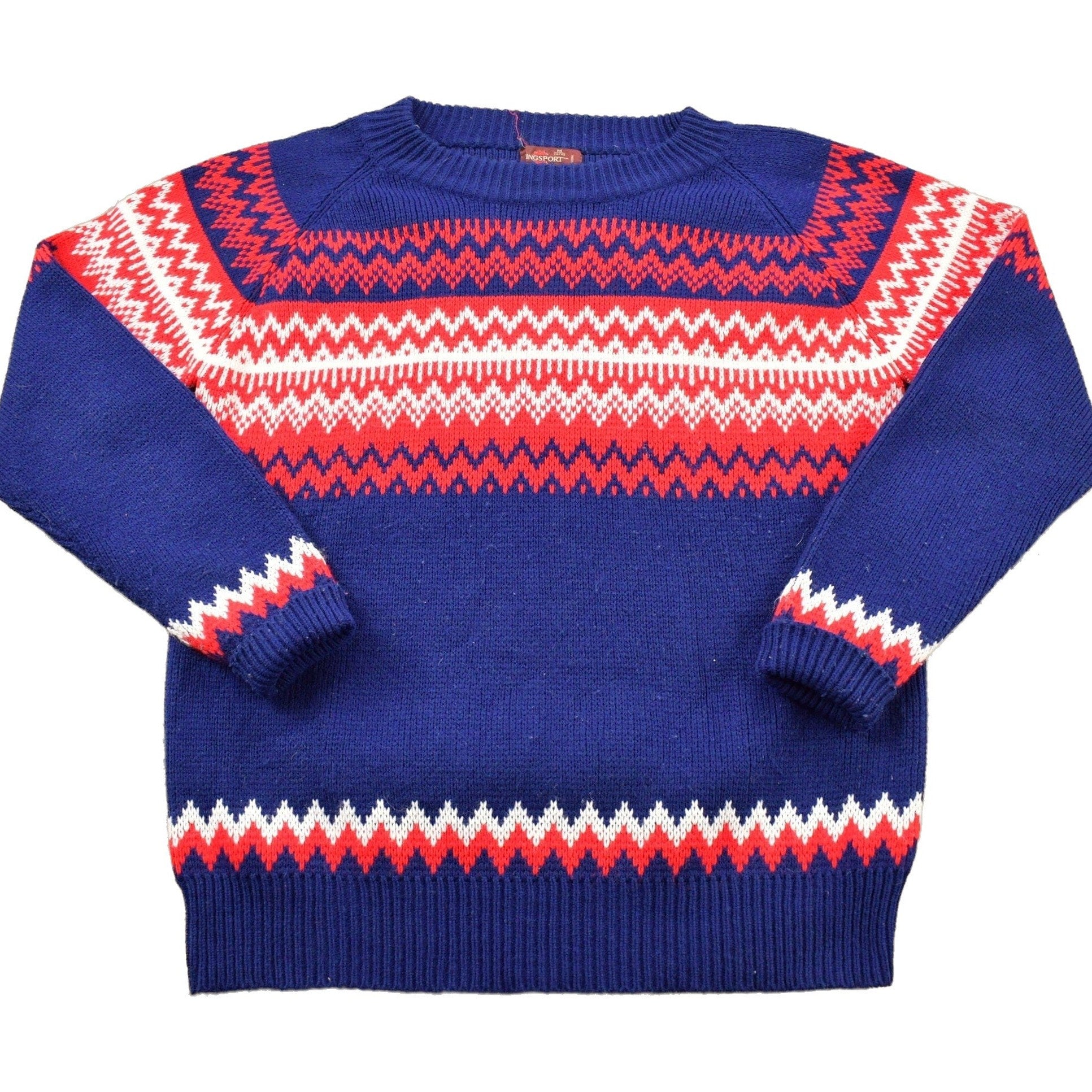 Vintage 1980s Kings Sport Knitted Crewneck Sweater Men's Medium from propervintagecanada